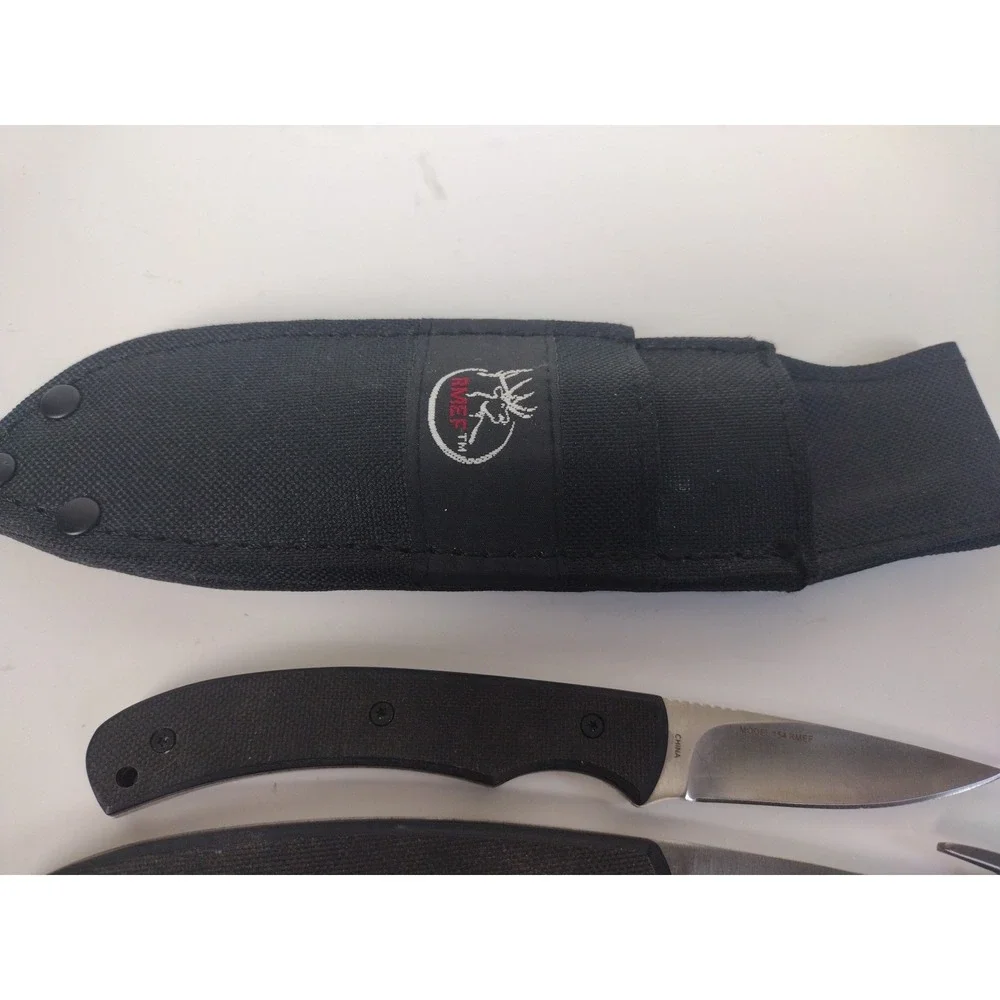 RMEF Browning Model 154 Hunting Knife Set With Sheath Includes 2 Knives NWOB